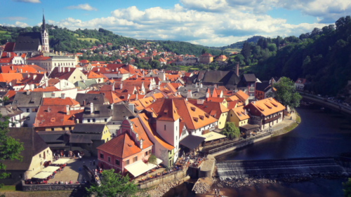 Cesky Krumlov town.UNESCO heritage, one of the most picturesque town in Europe. It resemble miniature of Prague.