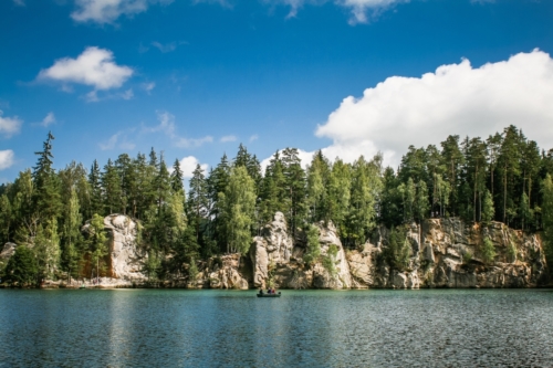 Adrspach rocks formation and lake